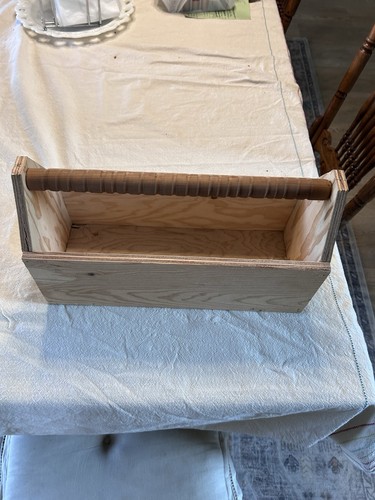 Wooden carpenter tool box - tool,